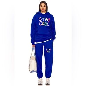 Stay Cool Sweatshirt Women’s Large Puff Paint in Royal